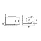 Унитаз подвесной COMFORTY 105MWЮ, безободковый, сиденье дюропласт, softclose тонкое, быстросъёмное, белый матовый - Фото 2