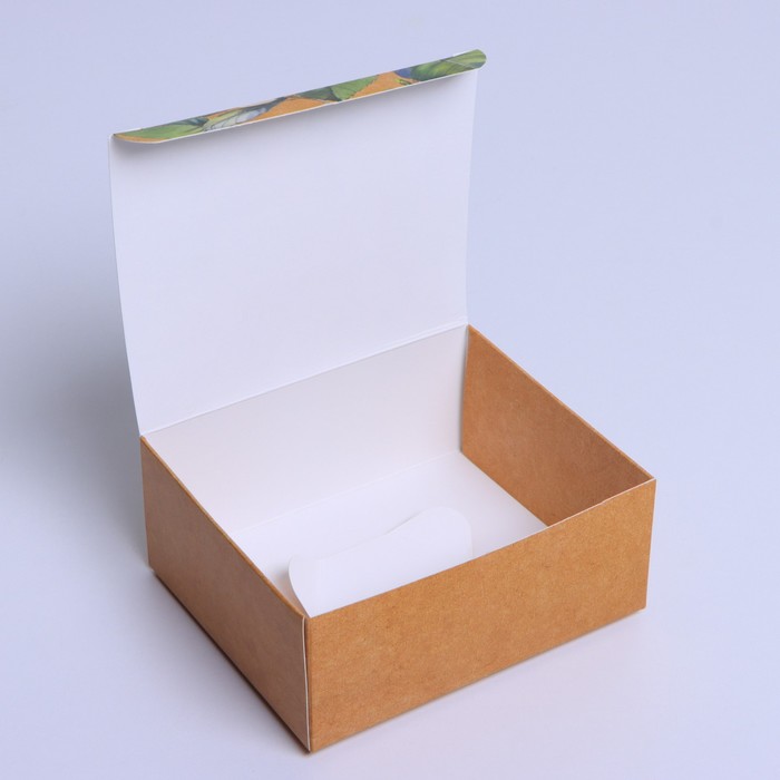 Коробка подарочная сборная, упаковка, «Цветы», 12 х 10 х 5 см - фото 1927799843