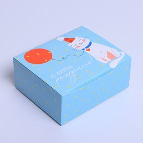 Коробка подарочная сборная, упаковка, «С Днём Рождения», 12 х 10 х 5 см