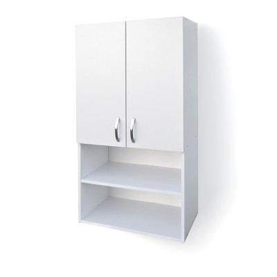 Шкаф подвесной для ванной комнаты «Комби», 600×300×1100 мм, цвет белый