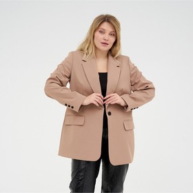 Пиджак женский MIST plus-size, р.52, бежевый 7357422