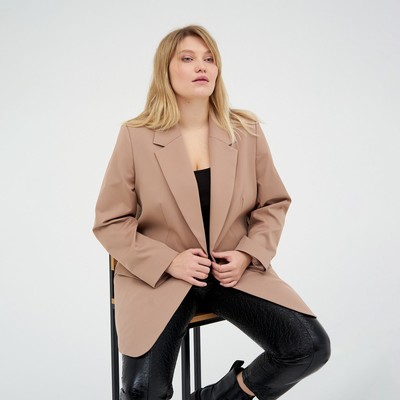 Пиджак женский MIST plus-size, размер 52, бежевый