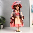 Кукла коллекционная керамика "Зоенька с розовом платье" 40 см - фото 9481640