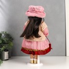 Кукла коллекционная керамика "Ксюшенька в платье в клетку цвета пыльной розы" 40 см - Фото 4
