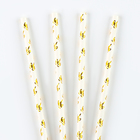 Трубочки для коктейля «Единорожка», набор 12 шт., цвет золото - фото 9577874