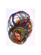 Банковская резинка, 50 г, диаметр 60 мм, длина 95 мм, сечение 1.7×1.7 мм, МИКС, в пакете - Фото 3