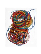 Банковская резинка, 100 г, диаметр 60 мм, длина 95 мм, сечение 1.7×1.7 мм, МИКС, в пакете - Фото 3