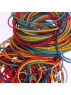 Банковская резинка, 100 г, диаметр 60 мм, длина 95 мм, сечение 1.7×1.7 мм, МИКС, в пакете - Фото 4