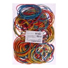 Банковская резинка, 200 г, диаметр 60 мм, длина 95 мм, сечение 1.7×1.7 мм, МИКС, в пакете 7184525