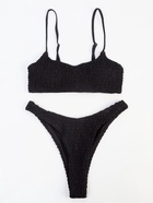 Купальник раздельный фактурный женский MINAKU, размер 44, чёрный 7315576