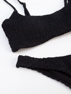 Купальник раздельный фактурный женский MINAKU, размер 44, чёрный 7315576