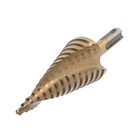 Сверло ступенчатое ТУНДРА ПРОФИ, HSS, TiN, спиральный профиль, SDS-plus, 4-32 мм - Фото 1