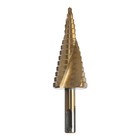 Сверло ступенчатое ТУНДРА ПРОФИ, HSS, TiN, спиральный профиль, SDS-plus, 4-32 мм - Фото 3