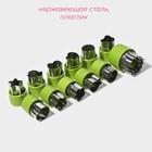 Овощерезки Доляна «Палитра», набор 12 шт., нержавеющая сталь, зелёные - Фото 2