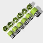 Овощерезки Доляна «Палитра», набор 12 шт., нержавеющая сталь, зелёные - Фото 3