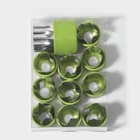 Овощерезки Доляна «Палитра», набор 12 шт., нержавеющая сталь, зелёные - Фото 7