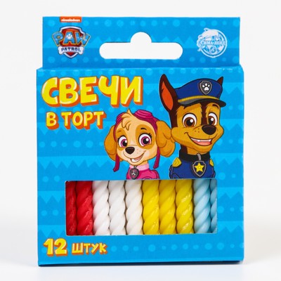 Свечи для торта «С Днем Рождения», 12 штук, Щенячий Патруль