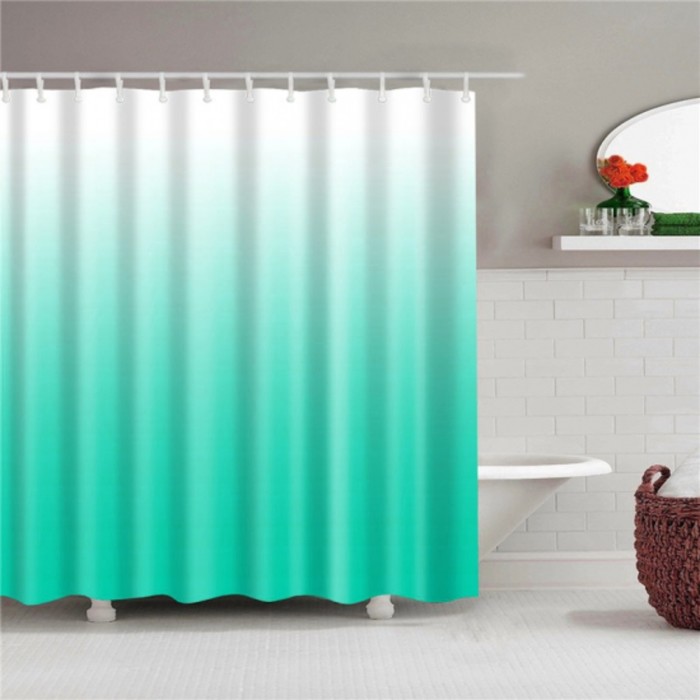 Штора для ванной Dimond, 180х200, PLE, цвет мятный - Фото 1