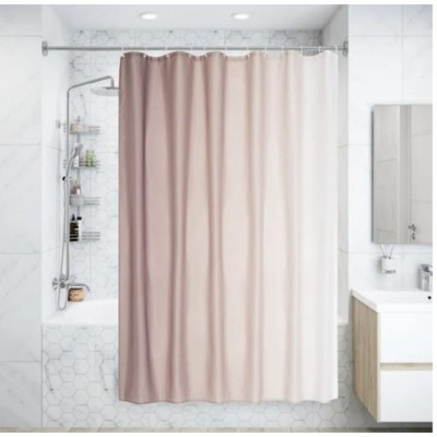 Штора для ванной Sharm, 180х200 см, PLE, цвет бежевый