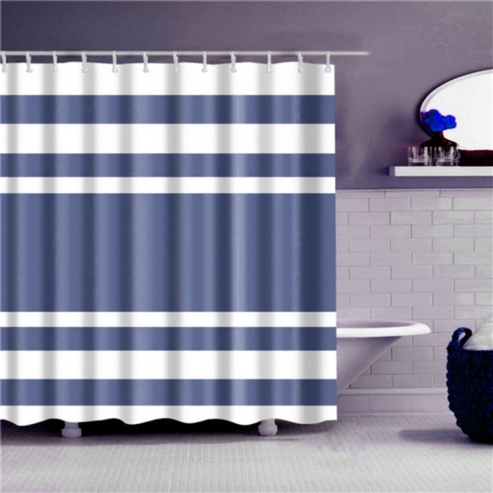 Штора для ванной Velvet, 180х200 см, PLE, цвет голубой