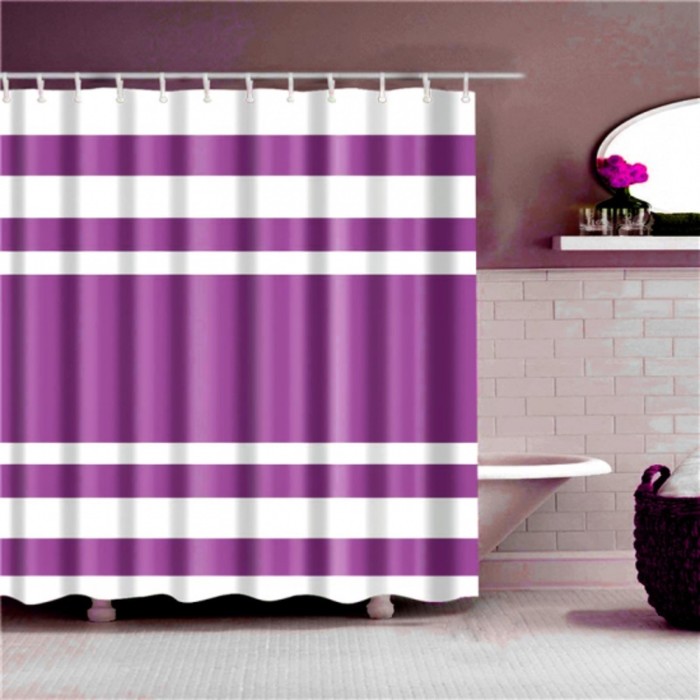 Штора для ванной Velvet, 180х200 см, PLE, цвет лиловый - Фото 1