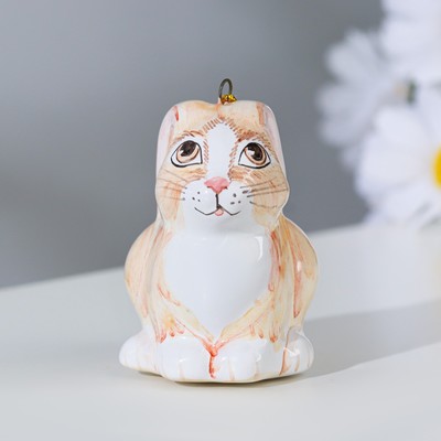 Сувенир "Лесной кролик", ярославская майолика, h=4 см