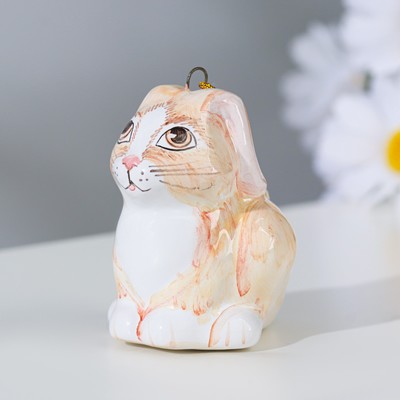 Сувенир "Лесной кролик", ярославская майолика, h=4 см