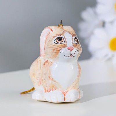 Сувенир "Лесной кролик", ярославская майолика, h=4 см