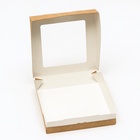 Контейнер на вынос, с окном, крафт, 20×20×4 см, набор 20 шт. - фото 36422556