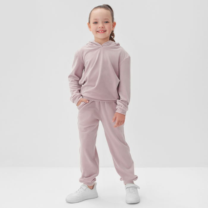 Костюм детский (толстовка, брюки) KAFTAN "Basic line" размер 36 (134-140см), лиловый