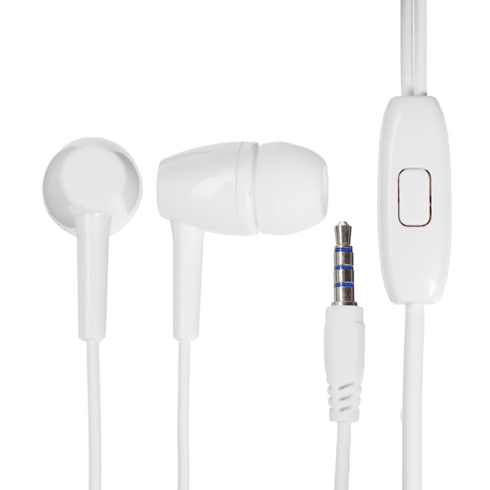 Наушники mObility mt-25 вакуумные микрофон 105 дБ 16 Ом 12 м белые 11500₽