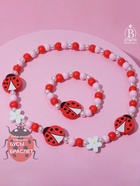 Набор детский «Выбражулька» 2 предмета: бусы, браслет d=5 см, божьи коровки в цветах, цветной 7054266