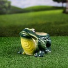 Кашпо фигурное "Жаба", зелено-желтое, керамика, 1.3 л - Фото 3