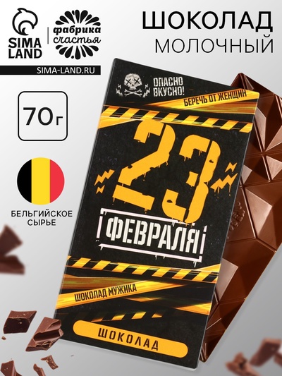 Шоколад молочный «23 февраля», 70 г