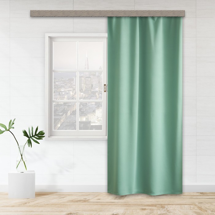 Штора блэкаут портьерная Witerra «Матовый», 135×260 см, мятная - Фото 1