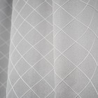 Штора портьерная для кухни Жаккард Ромбы 135х180 см, серый, пэ - Фото 3