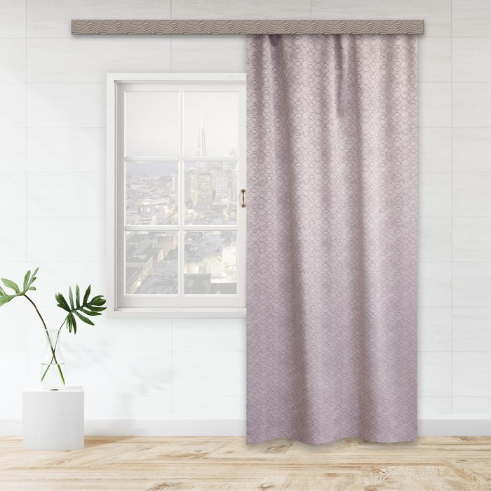 Штора портьерная Witerra «Инфини», 135×260 см, жаккард, розовая - Фото 1