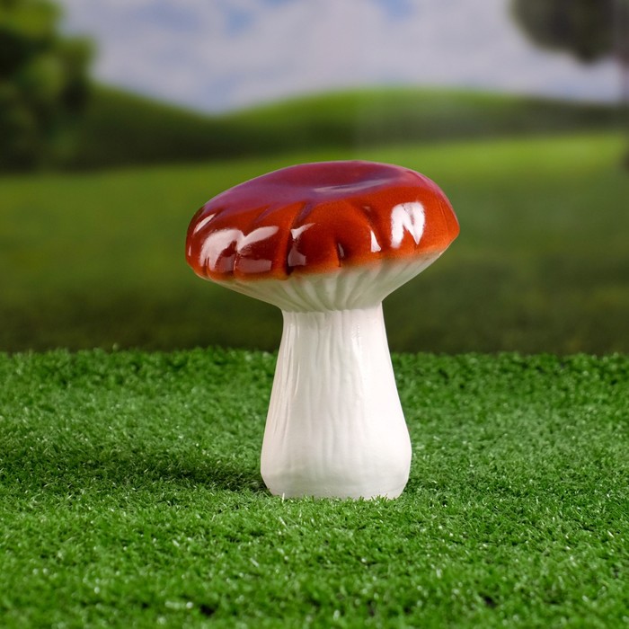 Садовая фигура "Грибочек сыроежка", керамика, 13 см, микс - Фото 1