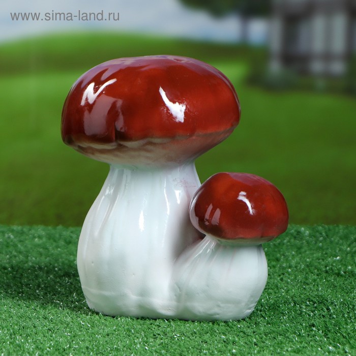 Садовая фигура "Пара боровиков", керамика, 22х16х22 см - Фото 1