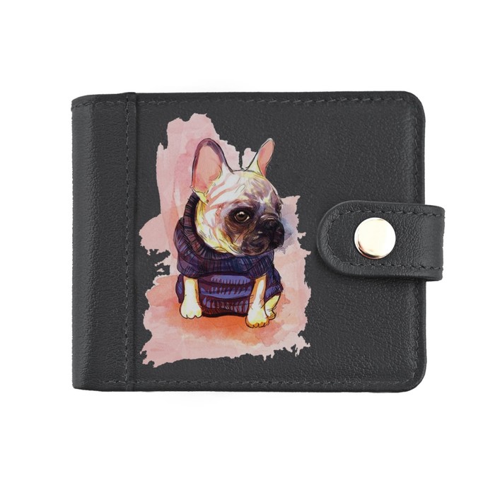 Кошелек на кнопке с обработ.краями 