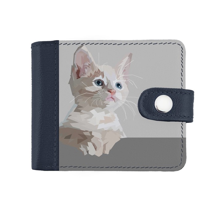 Кошелек на кнопке с  обработ.краями 