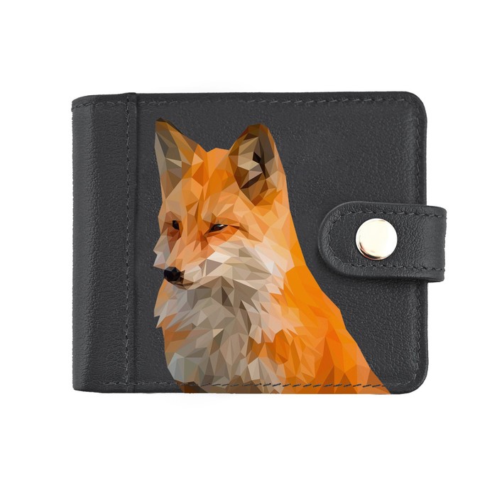 Кошелек на кнопке с обработанными краями 