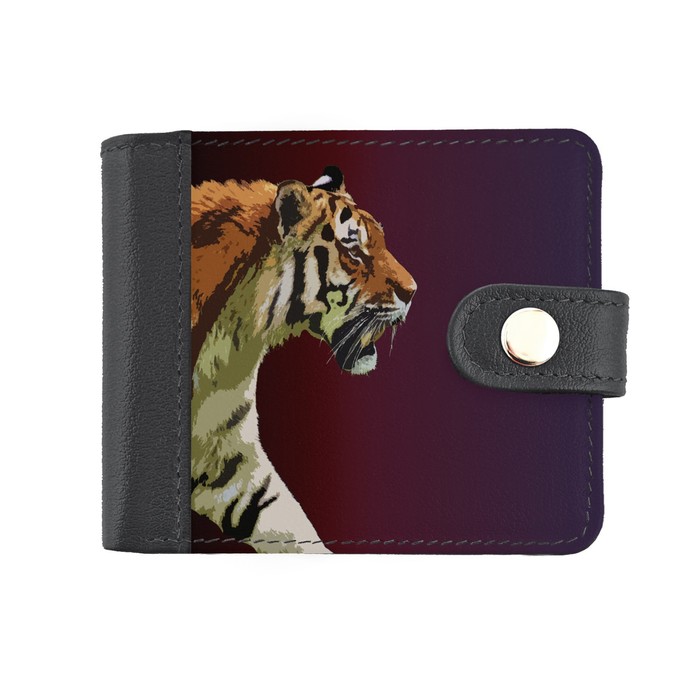 Кошелек на кнопке с  обработ.краями 