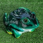Садовая фигура "Жаба", зелёная, 18 см - Фото 4