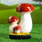 Садовая фигура "Боровики на пне", керамика, 20х19х26 см - Фото 1