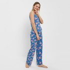 Пижама женская (майка, брюки) цвет индиго, размер 44 - Фото 5