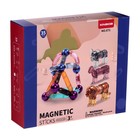 Конструктор магнитный для малышей «Магические палочки с животными», 35 деталей - фото 6508243
