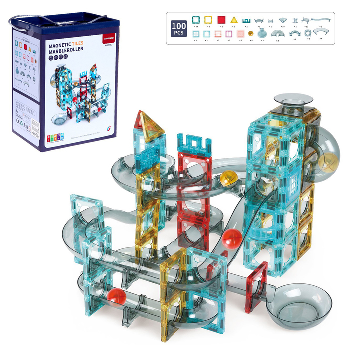 Конструктор магнитный марблс «Магический лабиринт», 100 деталей - Фото 1