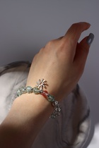 Браслет «Радость» солнце, цвет бело-голубой в серебре, d=7 - Фото 5