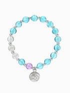 Браслет из бусин «Радость. Монетка», d=7 см, белый, голубой - Фото 1